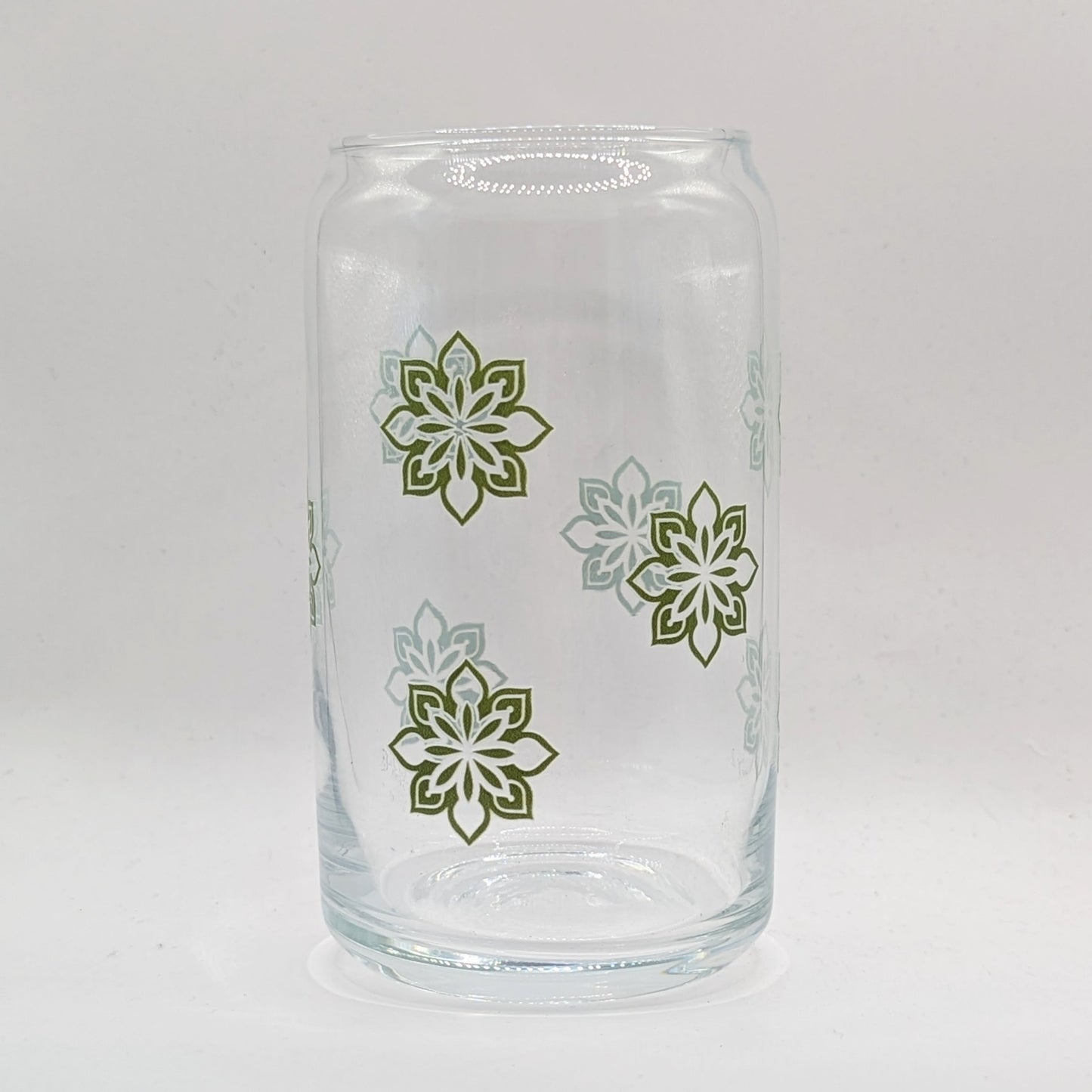 Green Floral Drinkware